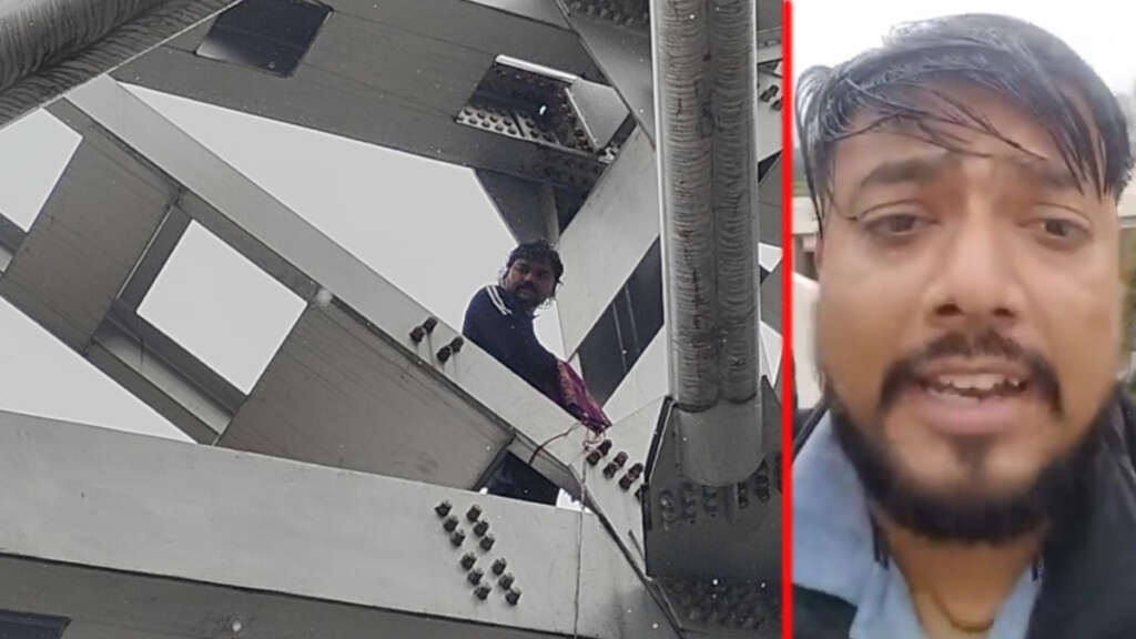 यहां पुल पर चढ़े चेयरमैन , ‘प्रेशर पॉलिटिक्स’ का आरोप