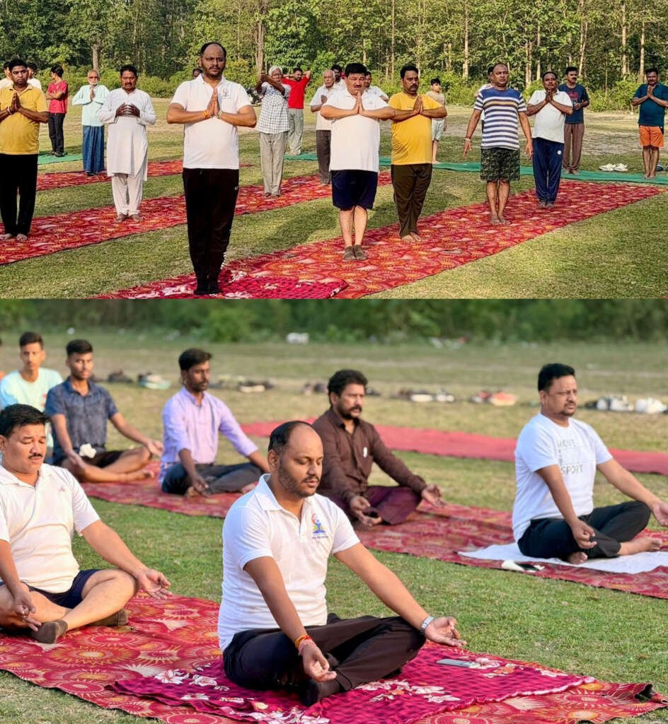 लालकुआँ डोर्बी मैदान हुआ योगमय : भाजयुमो प्रदेश महामंत्री दीपेंद्र कोश्यारी का संदेश- विश्व को जोड़ रहा योग, भारतीय संस्कृति की अमूल्य धरोहर