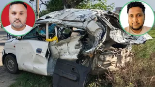 सड़क हादसा: डंपर की टक्कर से कार सवार 2 सगे भाइयों की मौत