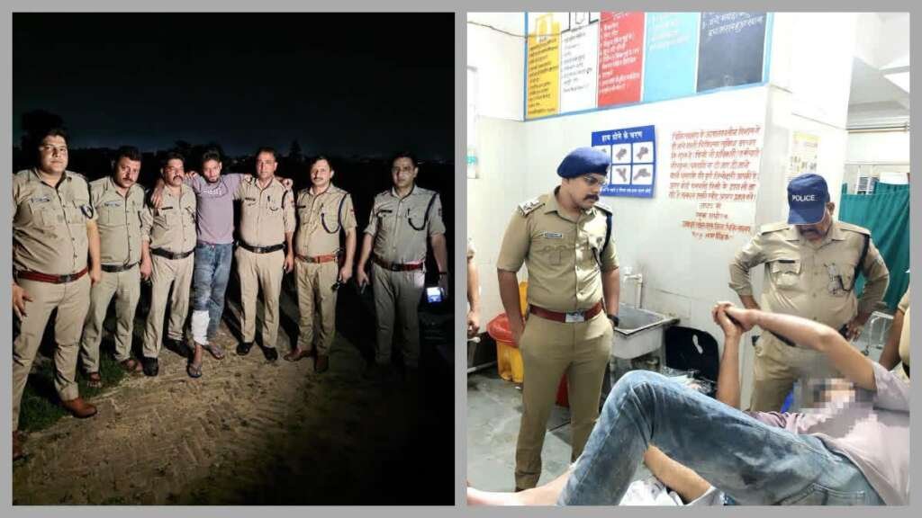 नानकमत्ता युवक से लूट और अप्राकृतिक कृत्य का आरोपी एनकाउंटर के बाद गिरफ्तार, तमंचा बरामद