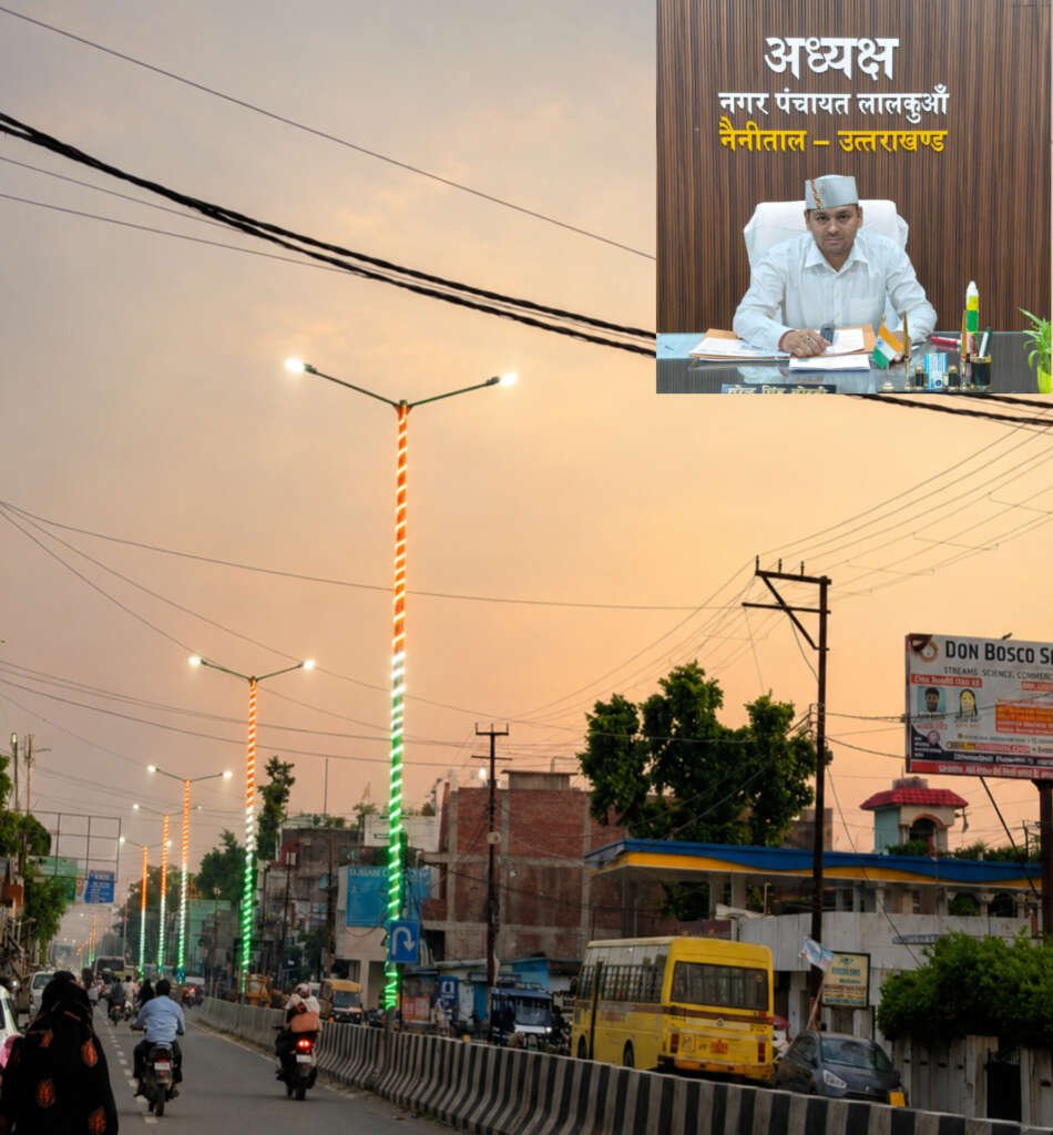 पूर्व सैनिक व नगर पंचायत अध्यक्ष सुरेन्द्र सिंह लोटनी की पहल, तिरंगे रंगों से जगमगाया मां अवंतिका देवी मंदिर से वीआईपी गेट तक का मार्ग